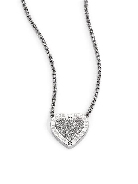 michael kors pendant necklace silver|michael kors deutschland online shop.